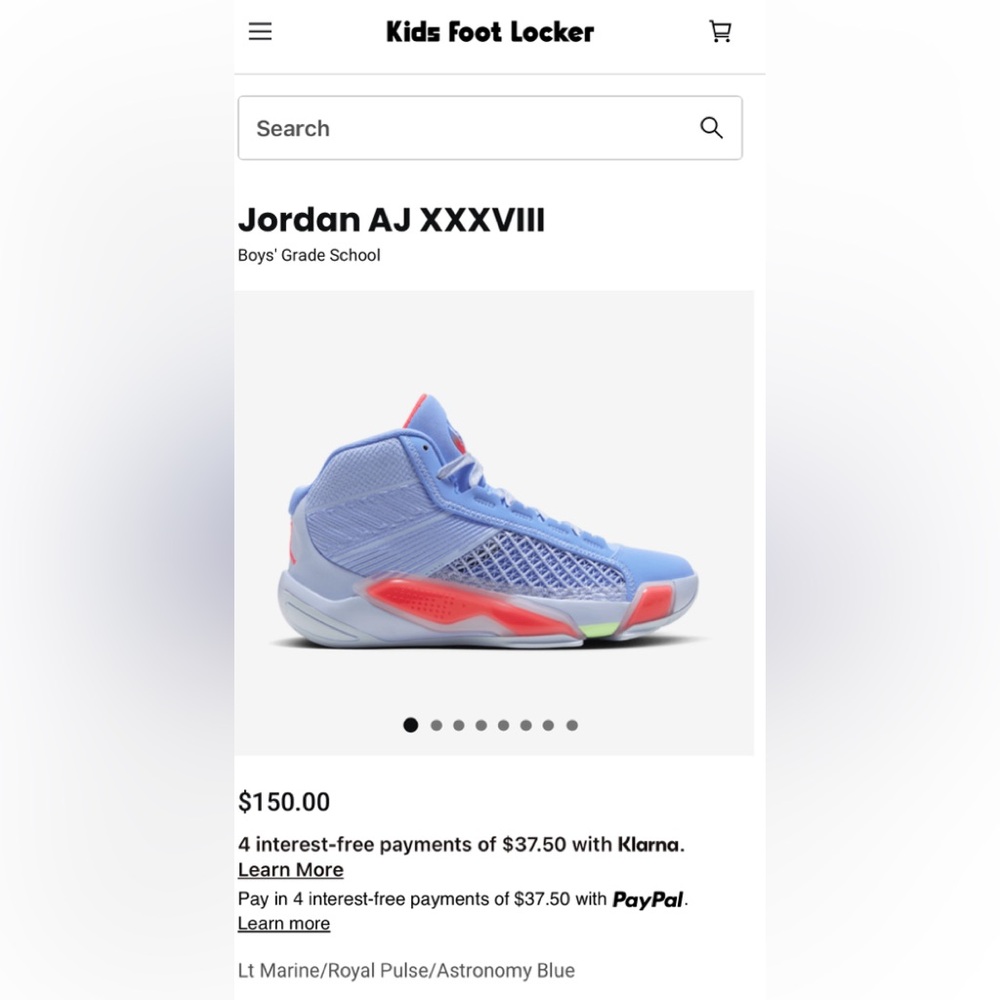 Youth Nike Jordan xxxv111(GS)
